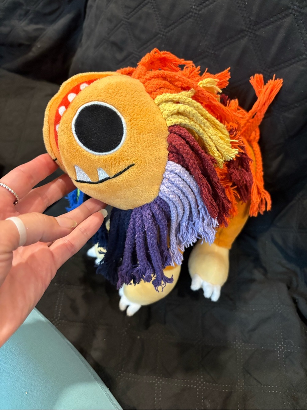 Poppy Playtime Yarnaby Lion Colorful Mane Split Head Plush Toy 10"
